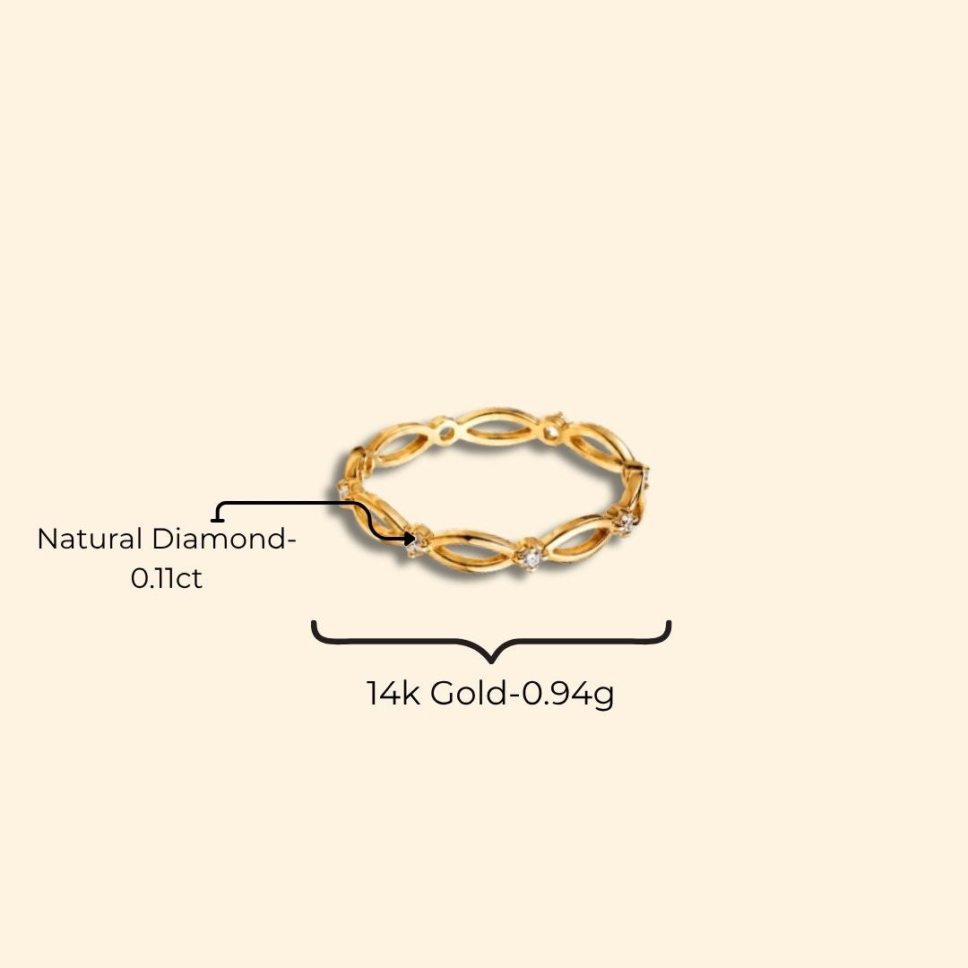 Infinity Twist Diamond Band