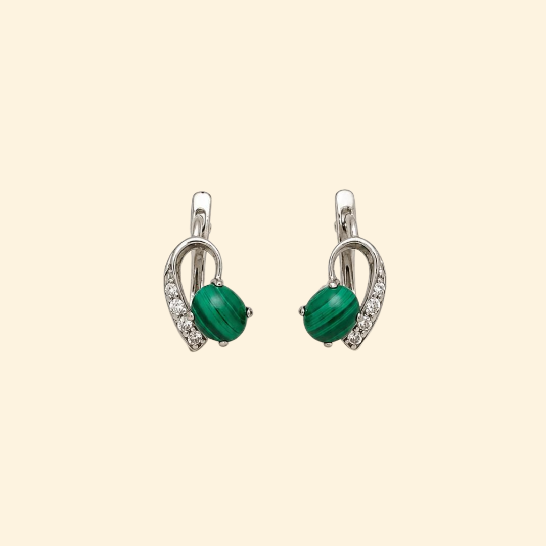 Vesper Malachite Drop Earrings