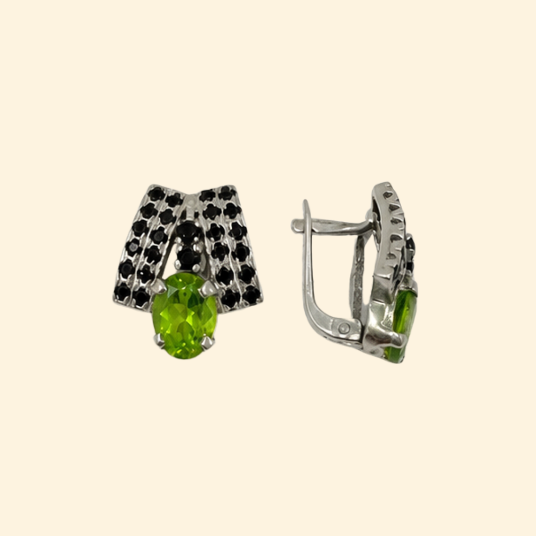Elegance Cascade in Peridot Earrings
