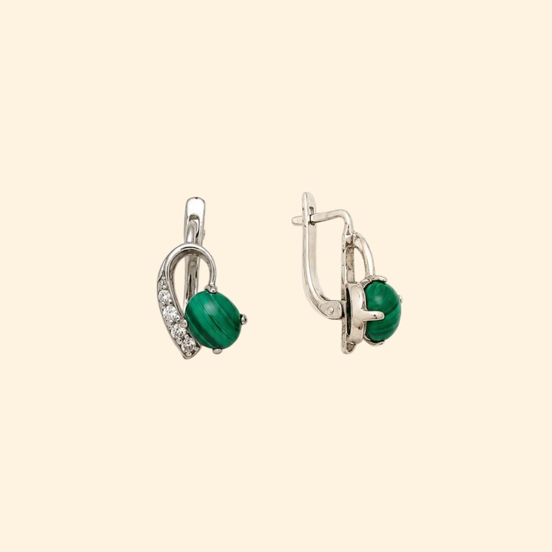 Vesper Malachite Drop Earrings