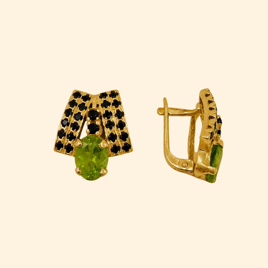 Elegance Cascade in Peridot Earrings