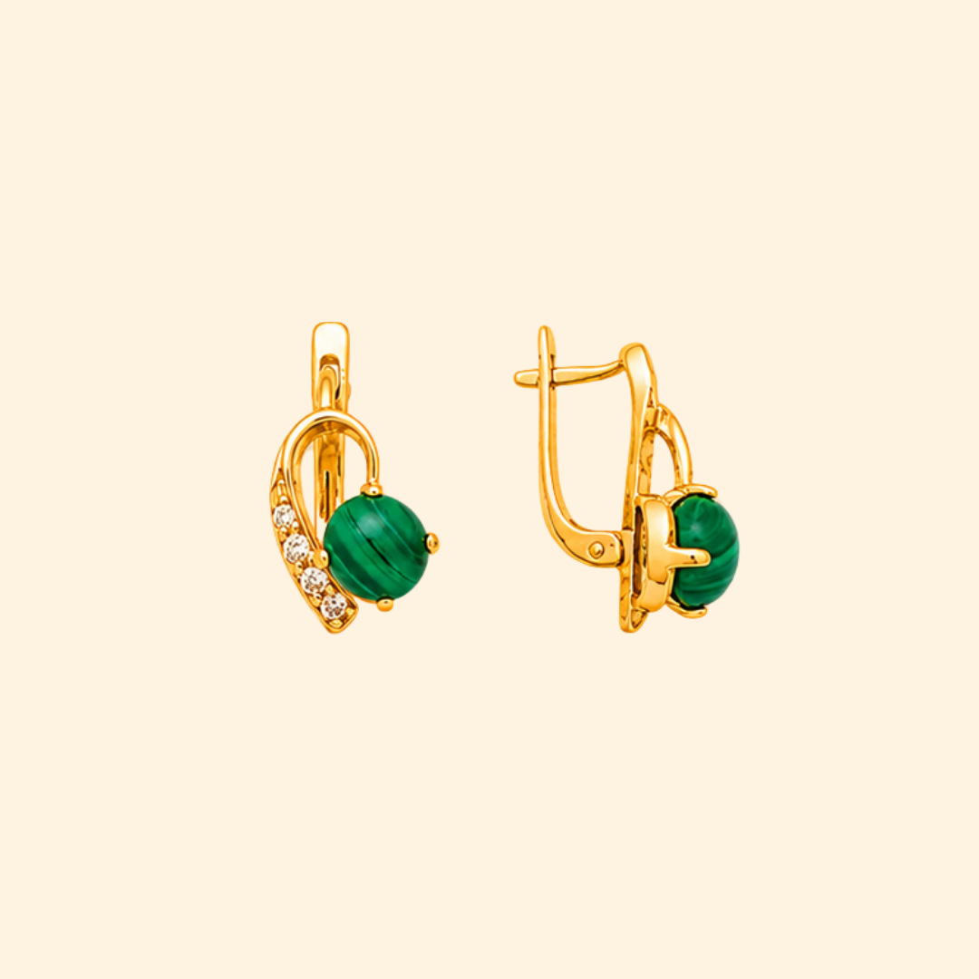 Vesper Malachite Drop Earrings