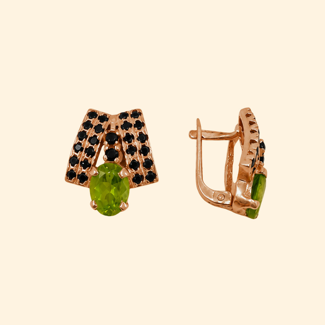 Elegance Cascade in Peridot Earrings