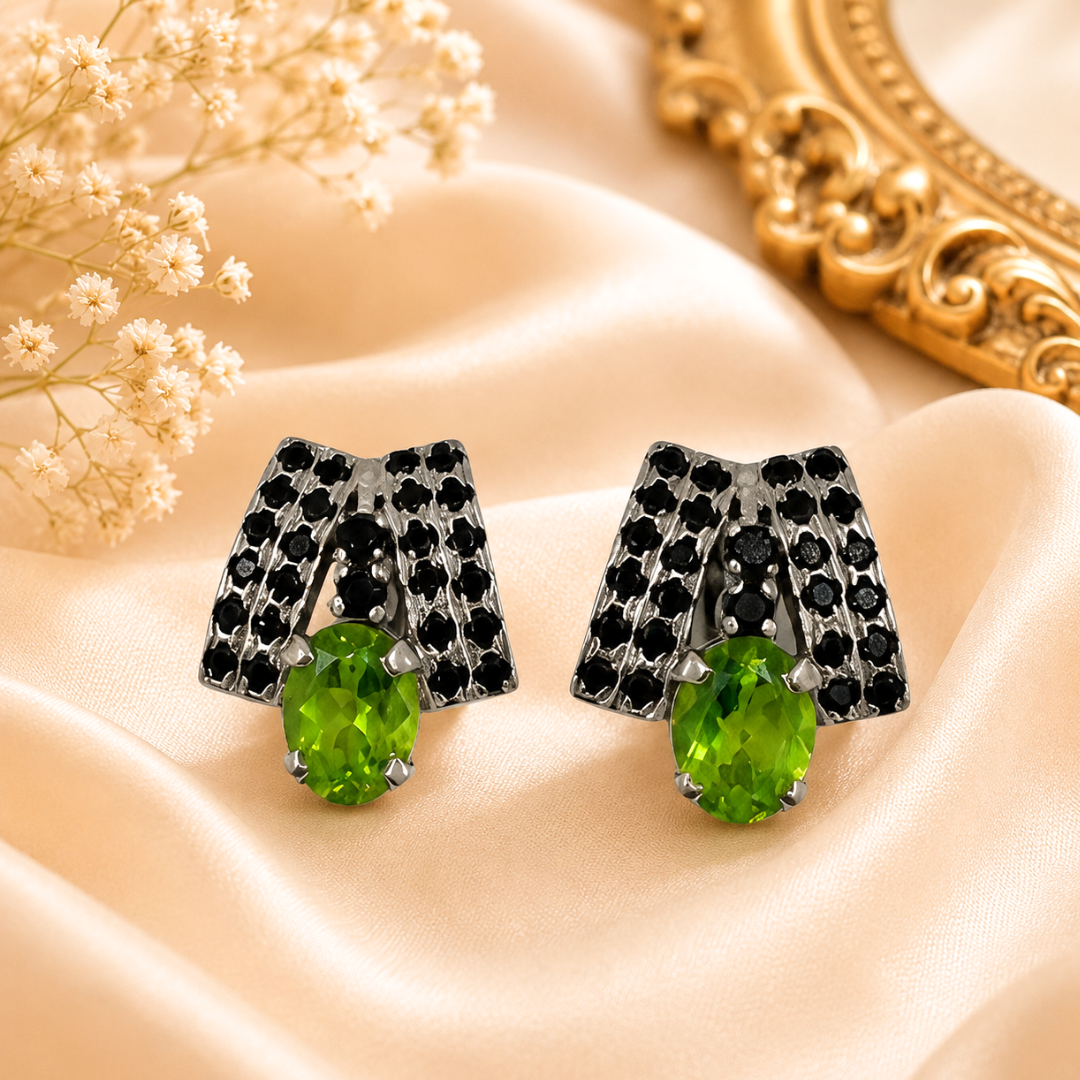 Elegance Cascade in Peridot Earrings