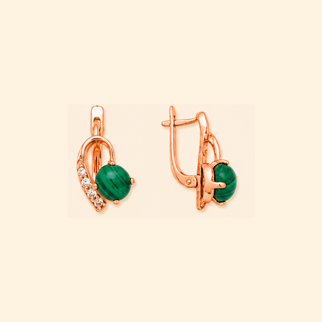 Vesper Malachite Drop Earrings