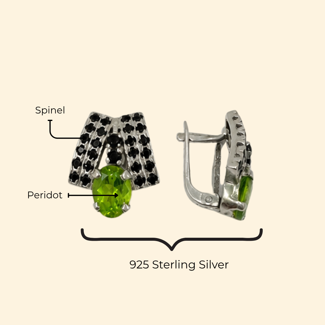 Elegance Cascade in Peridot Earrings