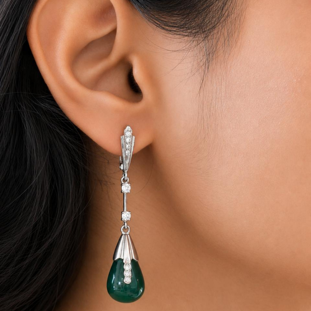 Jade Drop Earrings