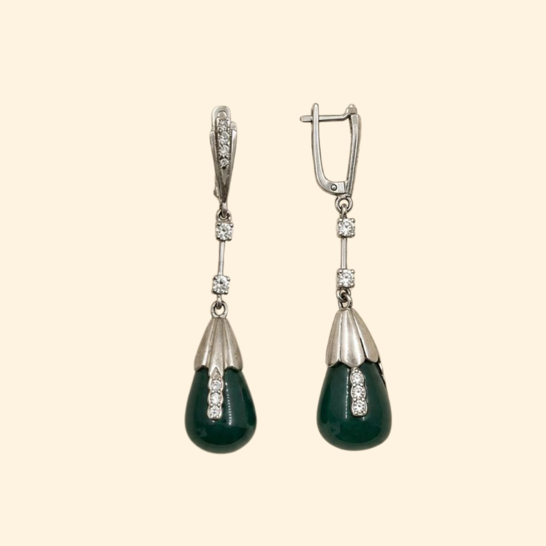 Jade Drop Earrings