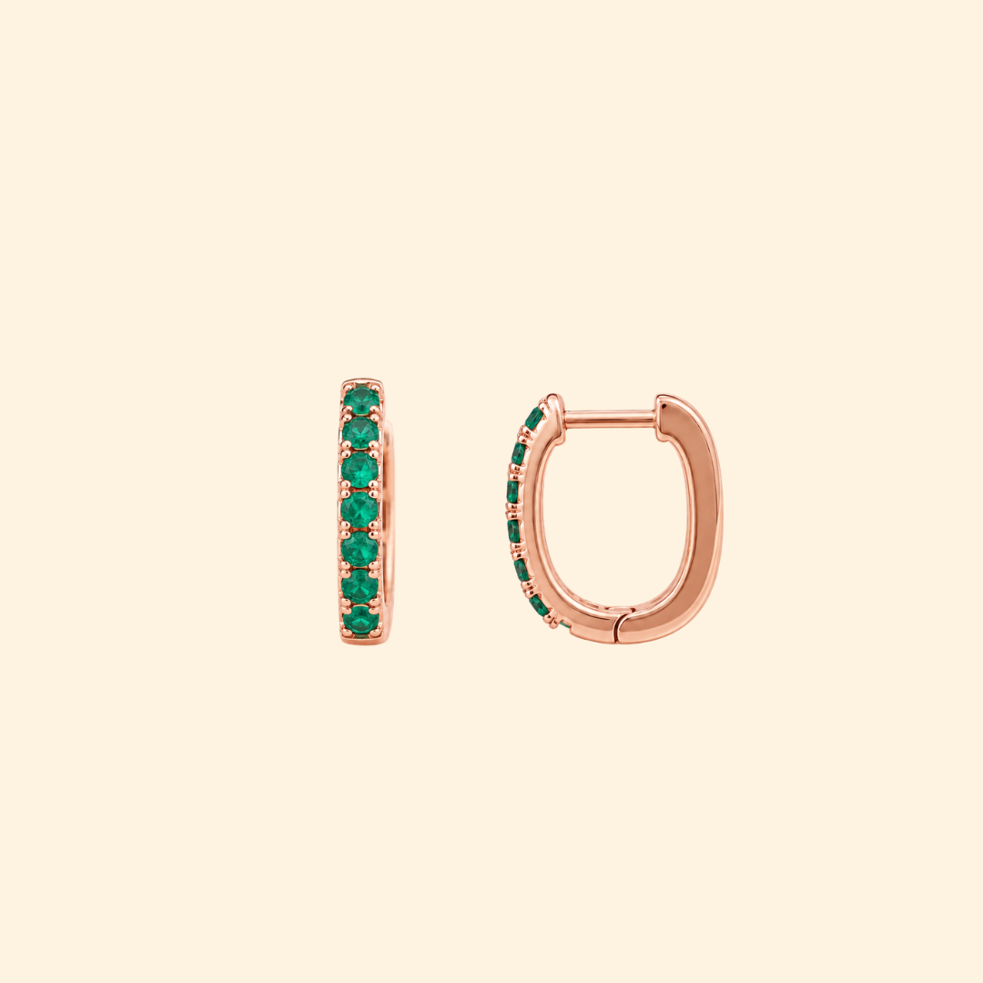 Emerald Hoops
