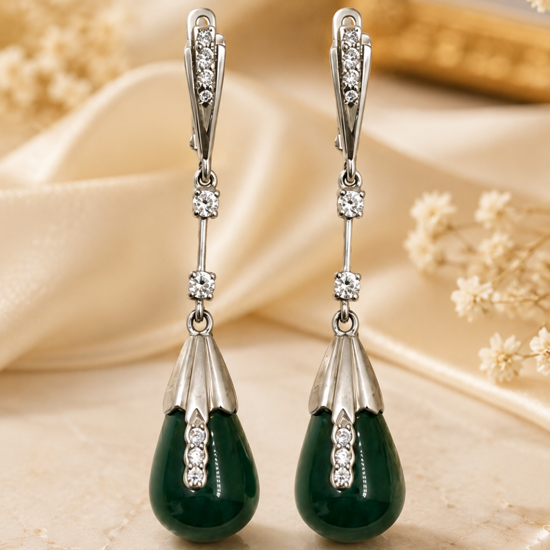 Jade Drop Earrings