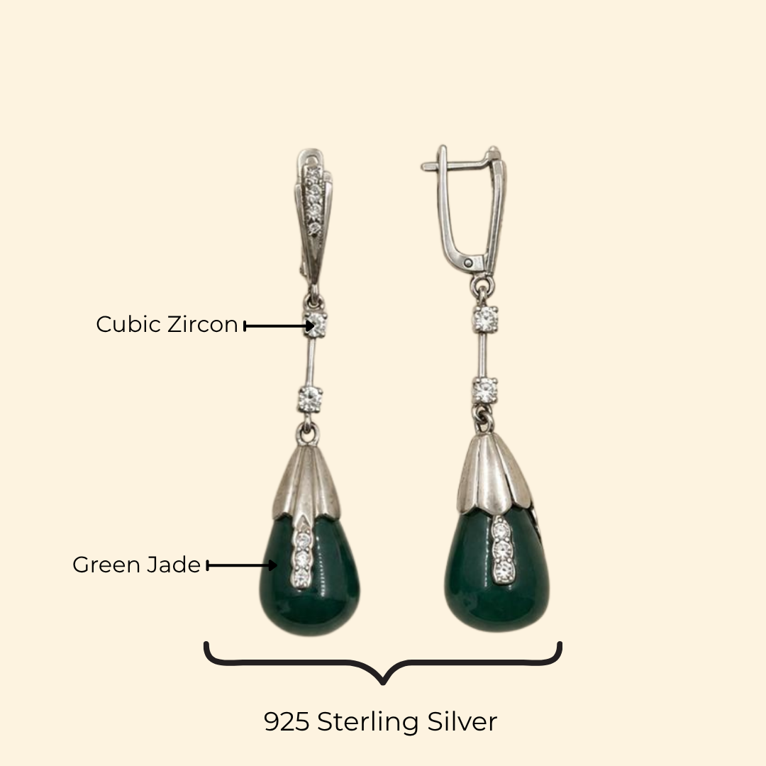 Jade Drop Earrings