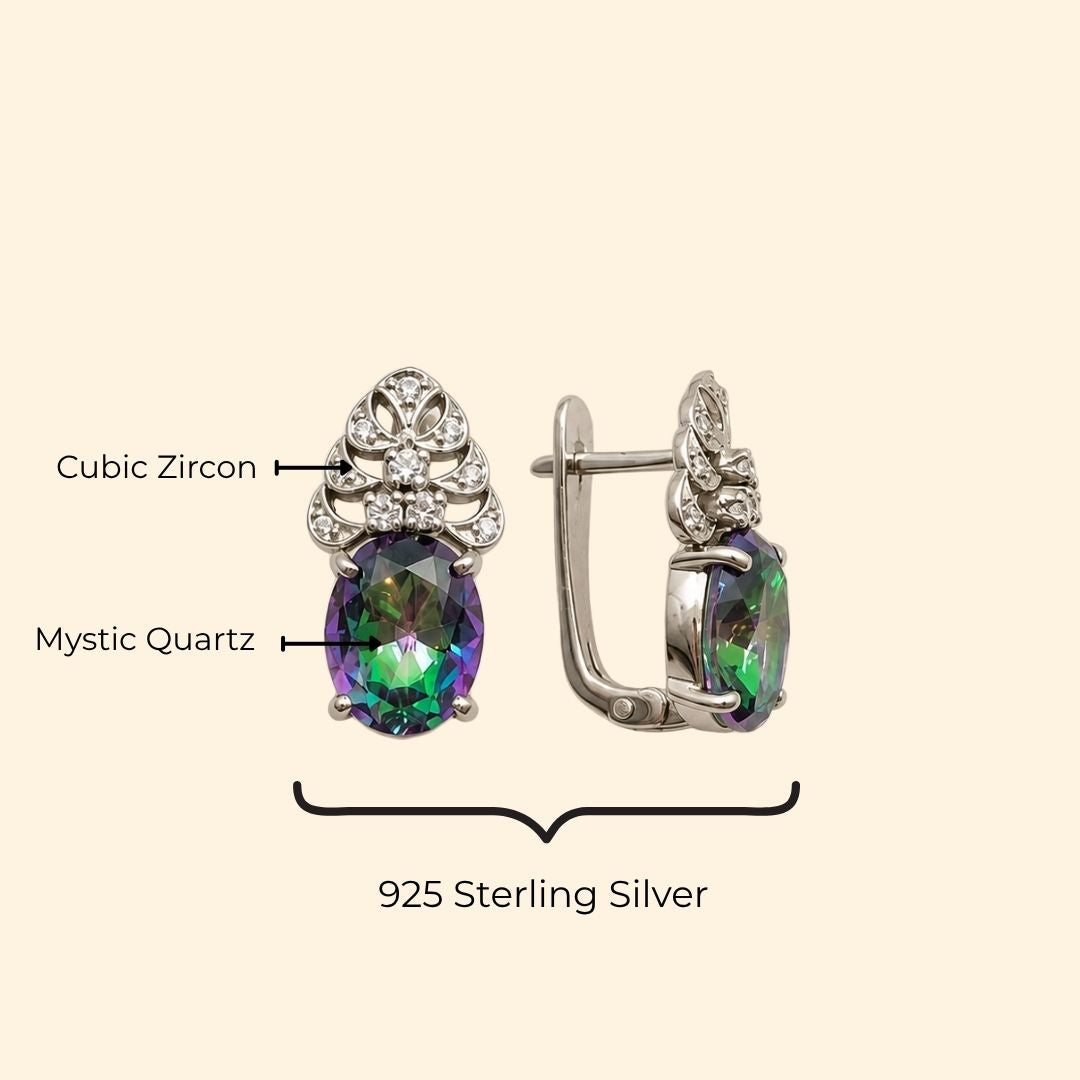 B'dazlling Earrings in Mystic Quartz