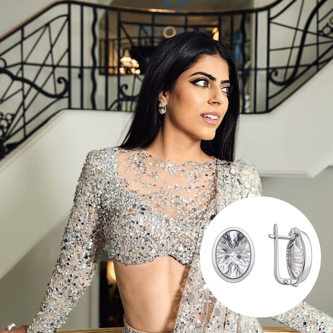 RJ Karishma in Classic Clear Quartz Earrings