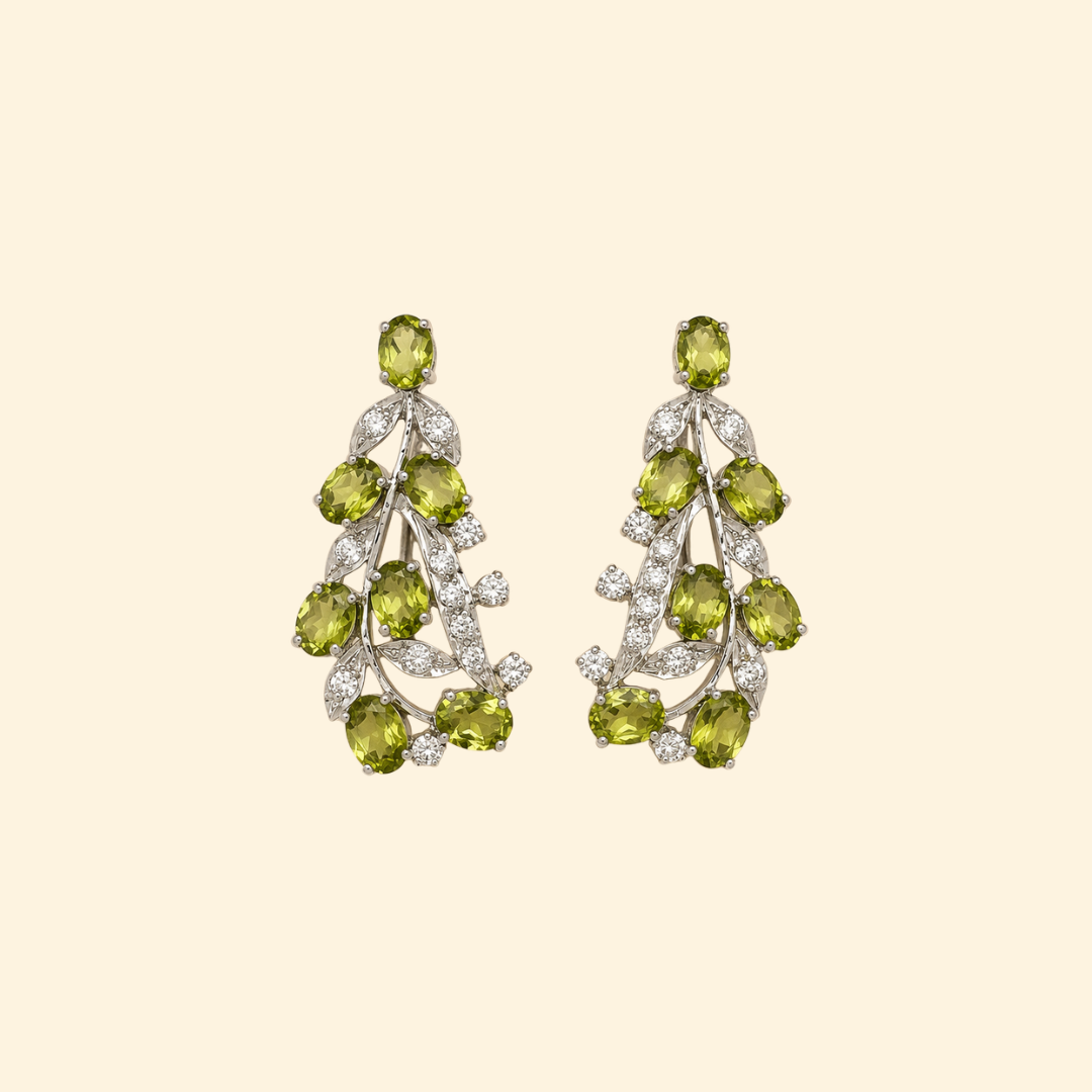 Tulip Earrings in Peridot