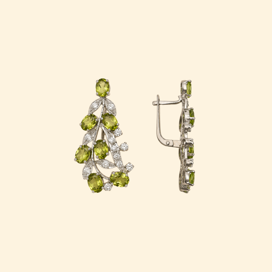Tulip Earrings in Peridot