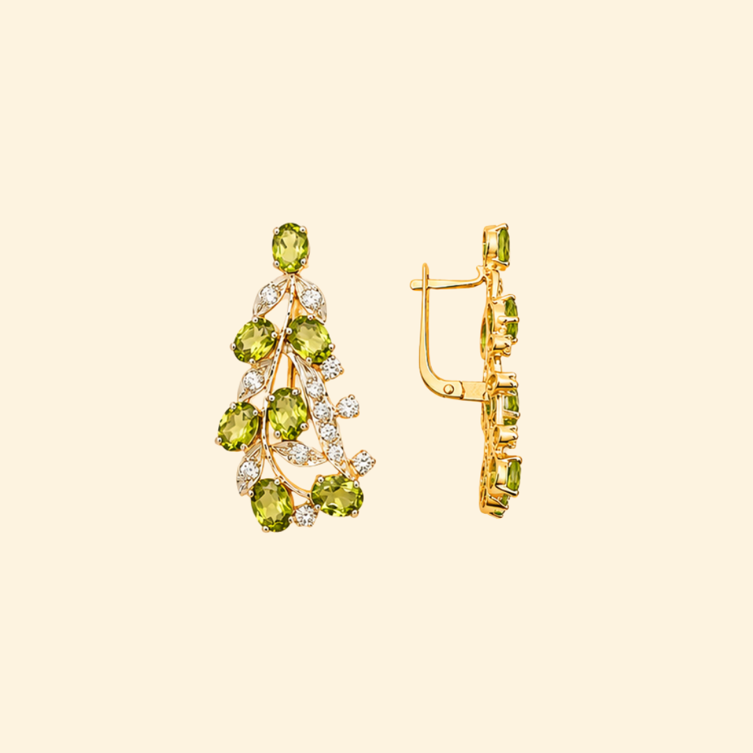 Tulip Earrings in Peridot