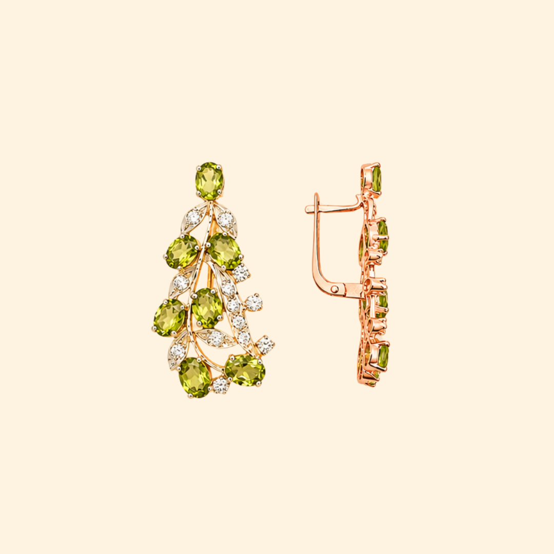 Tulip Earrings in Peridot