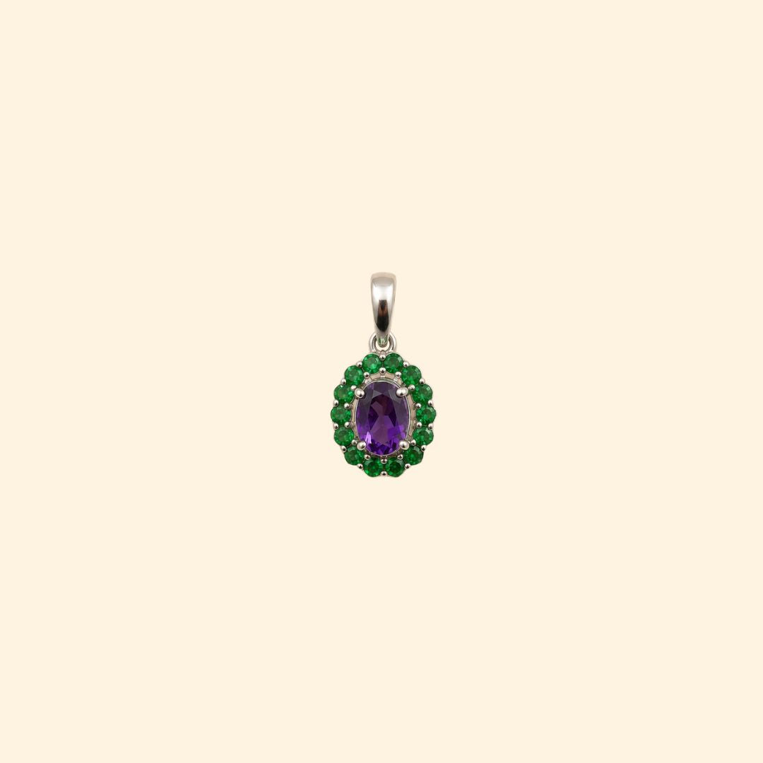 Corallina Oval Amethyst Pendant