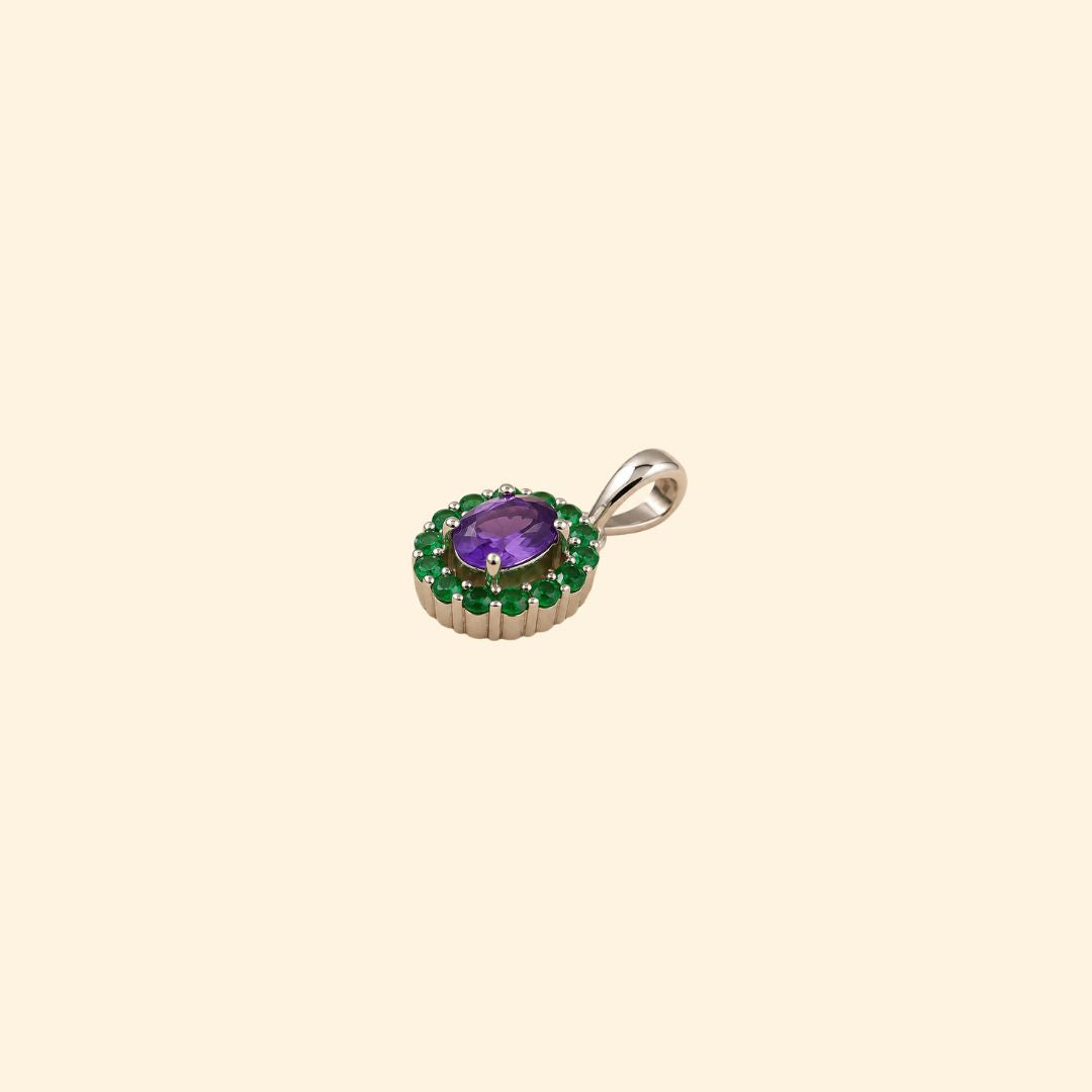 Corallina Oval Amethyst Pendant