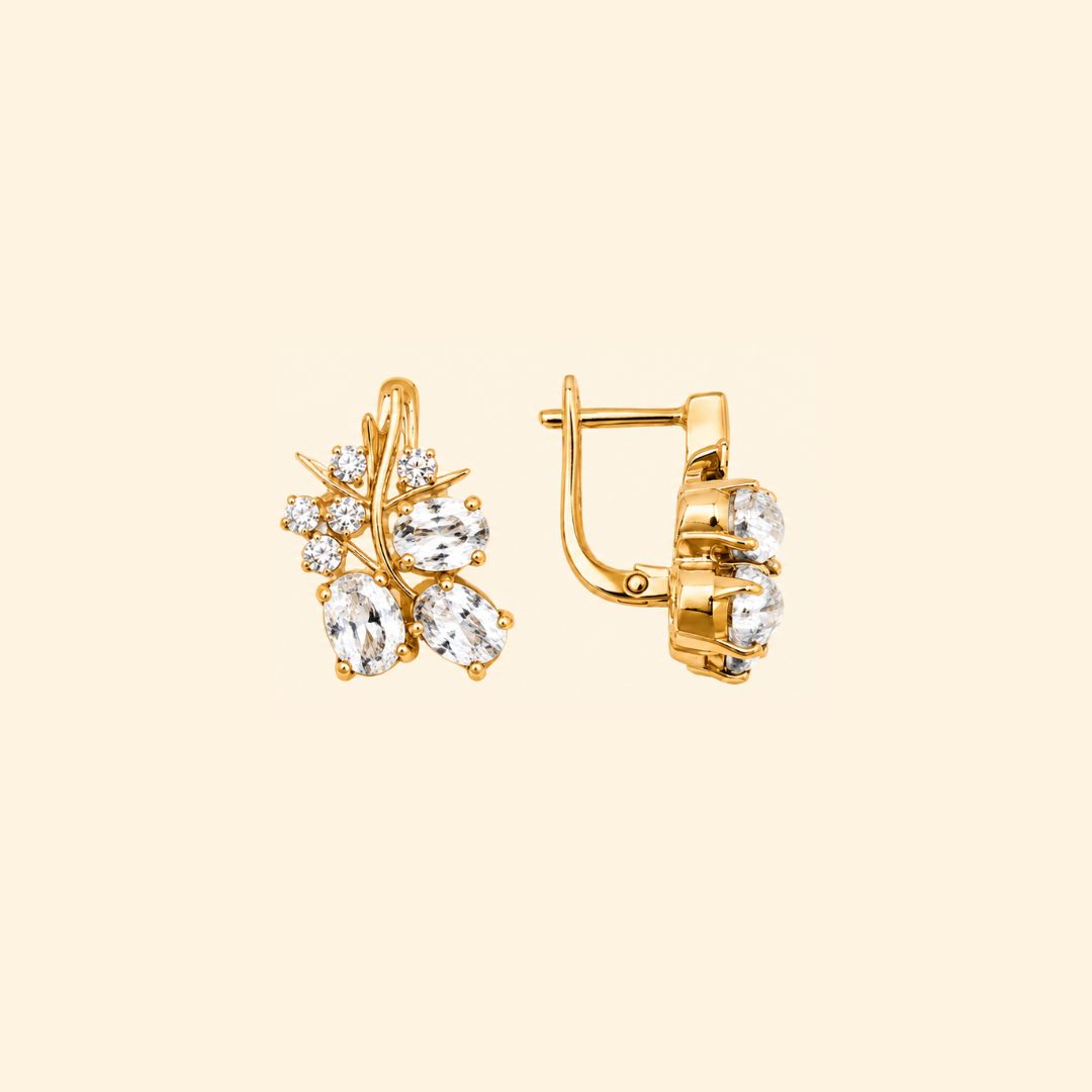 Zirconia Grape Earrings