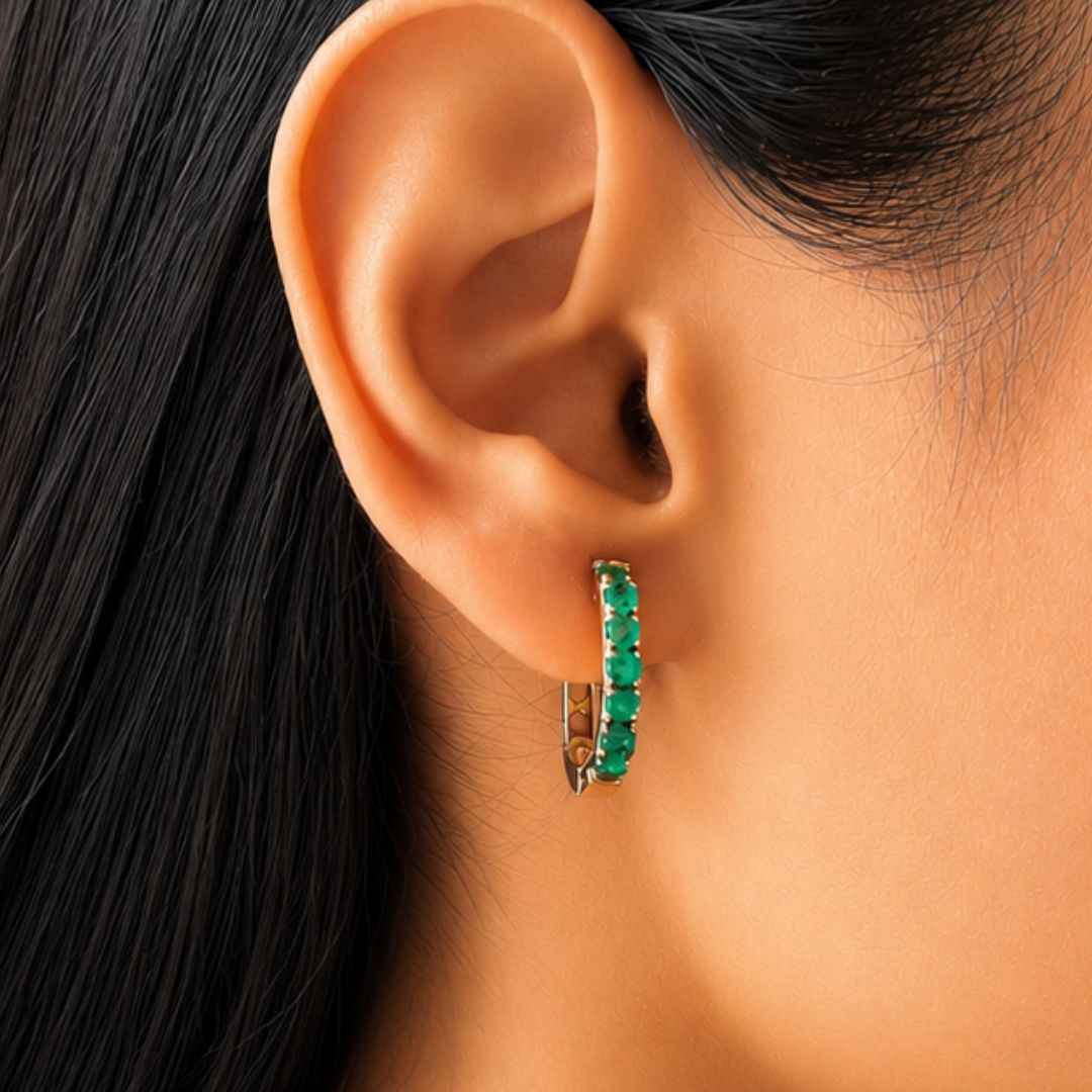 Emerald Hoops