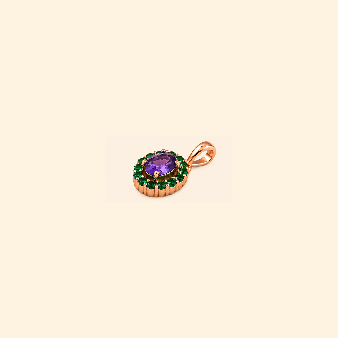 Corallina Oval Amethyst Pendant