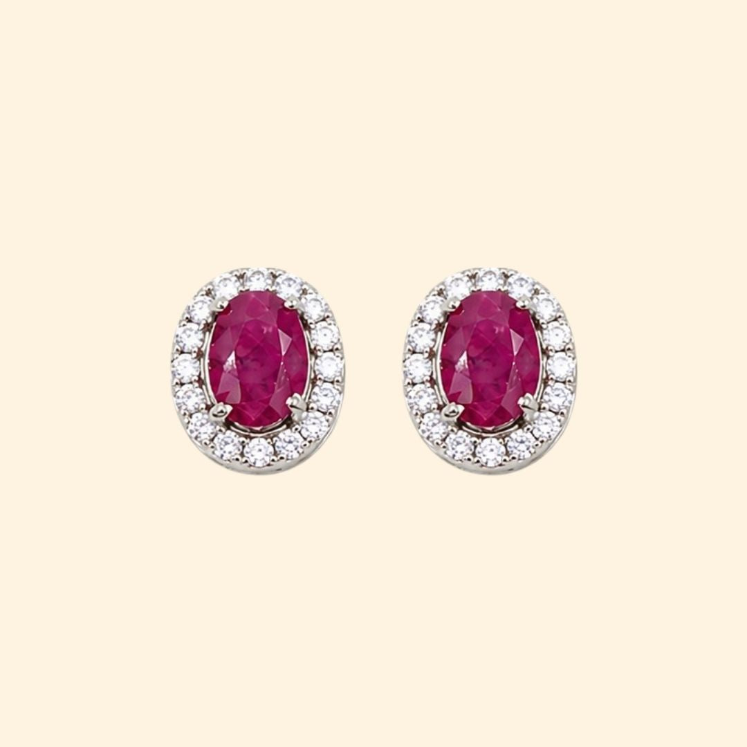 Corallina Earrings in Ruby