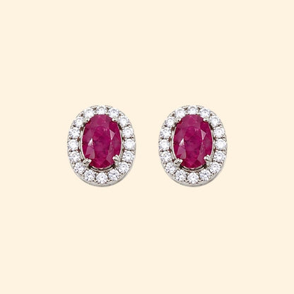 Corallina Earrings in Ruby
