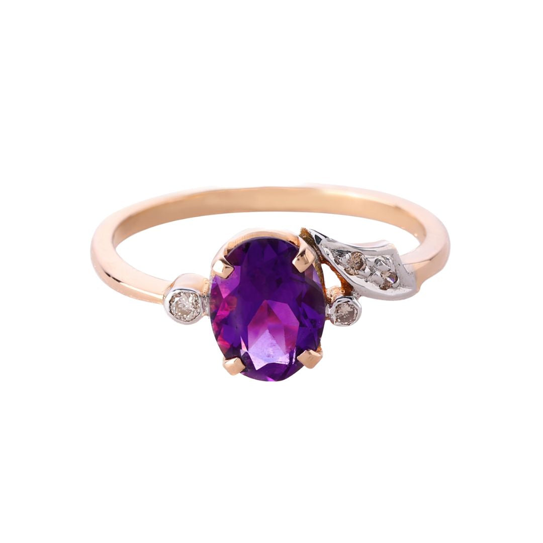 Majestic Amethyst and Diamond Ring