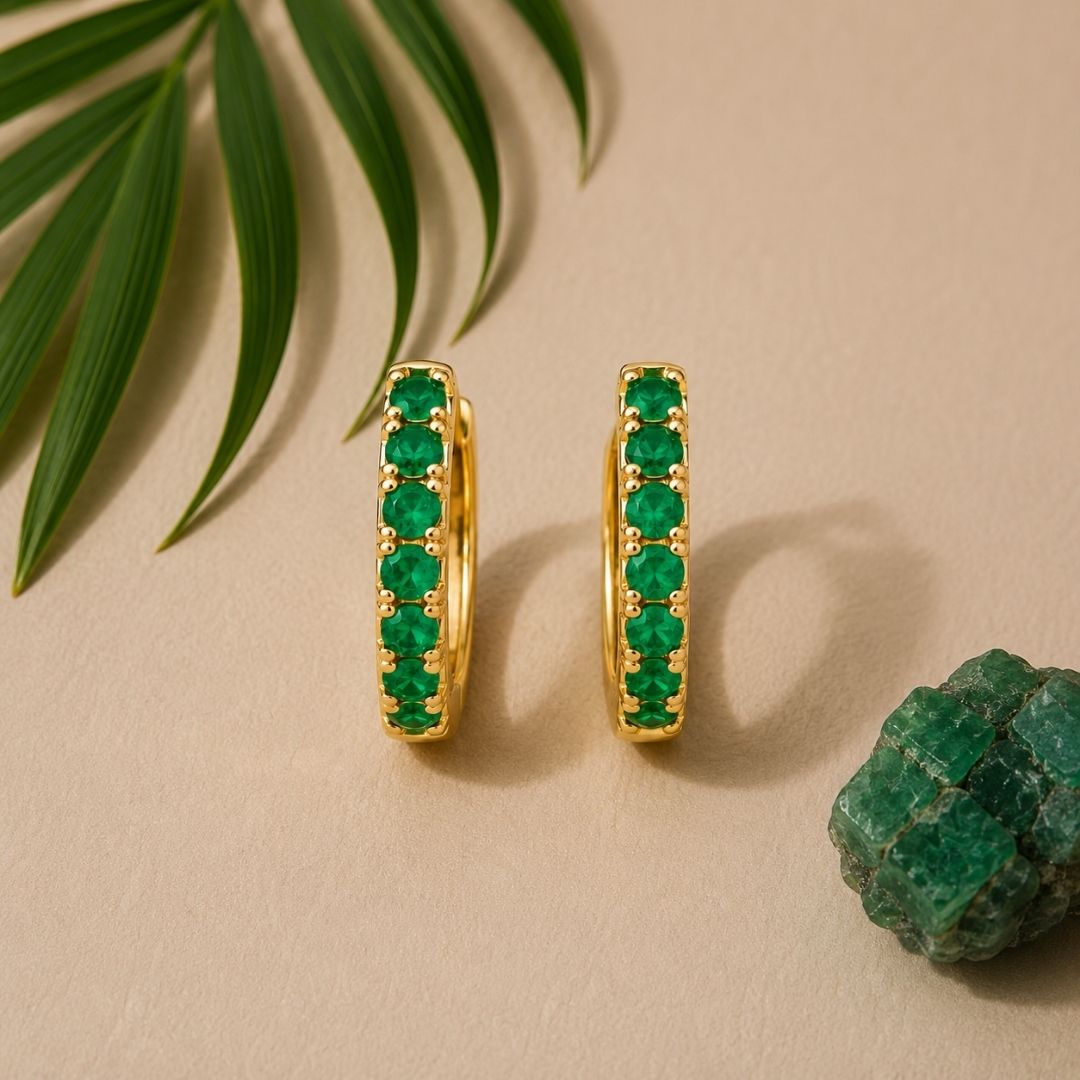 Emerald Hoops