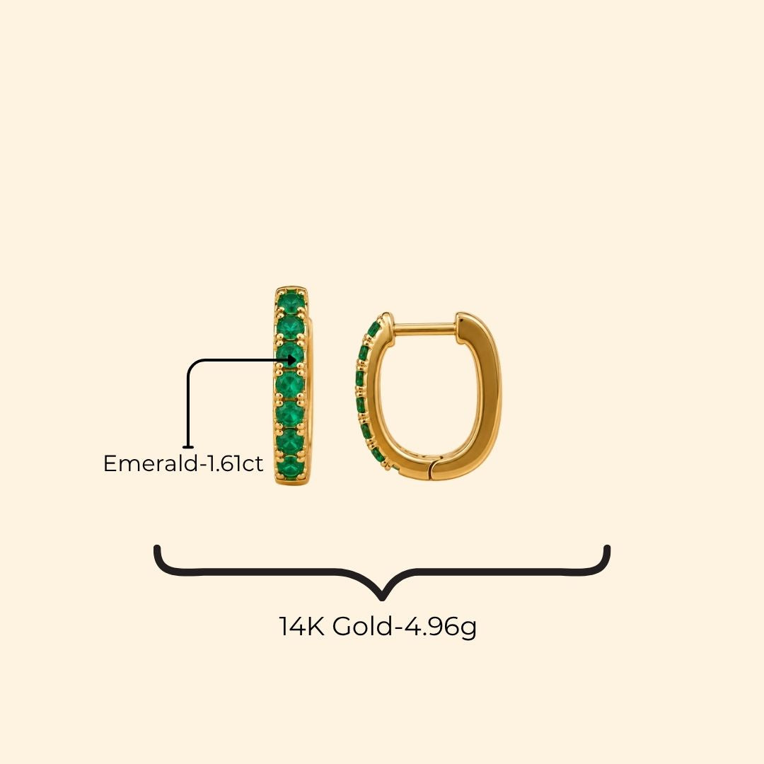 Emerald Hoops