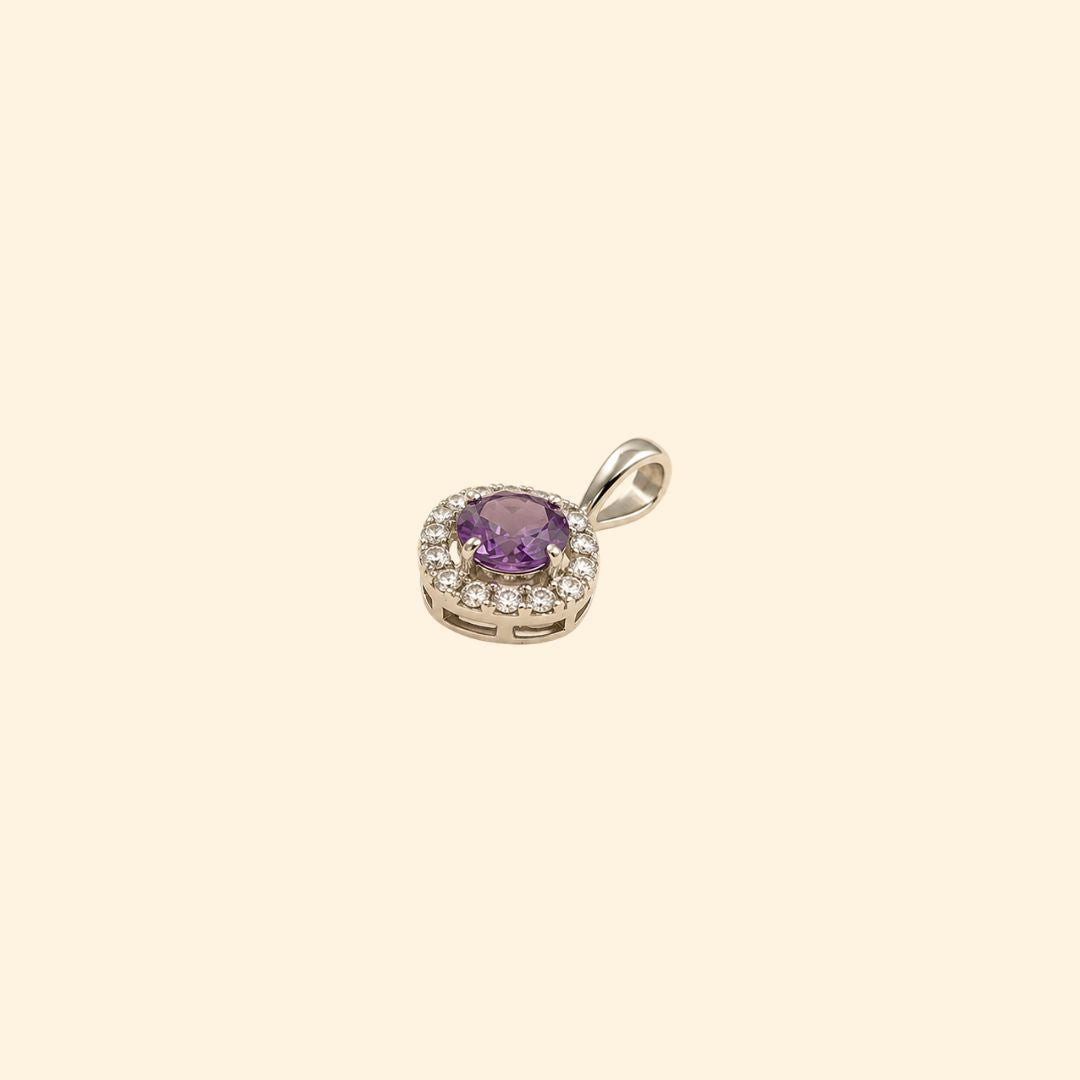Corallina Round Alexandrite Pendant