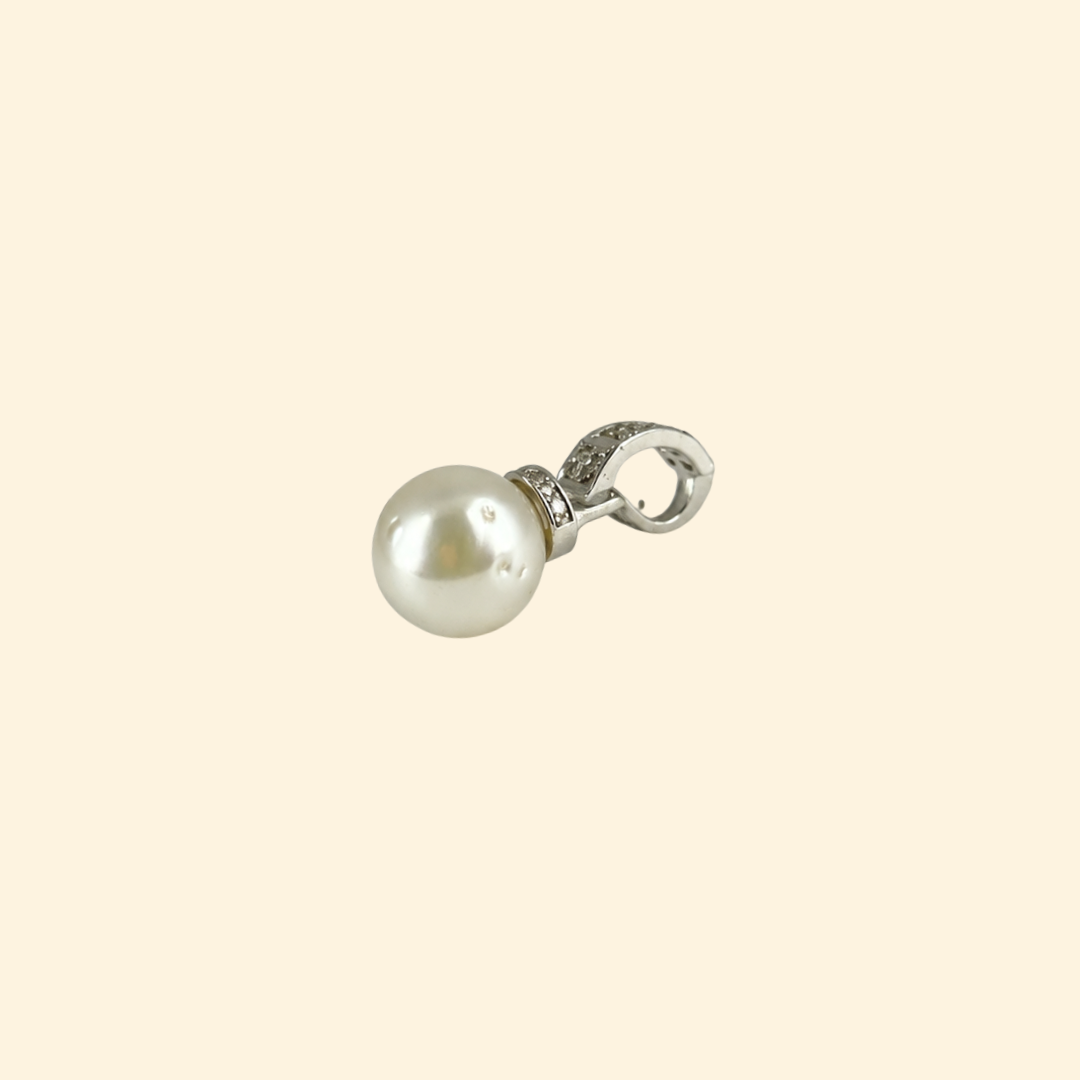 South Sea Pearl Diamond Drop Pendant
