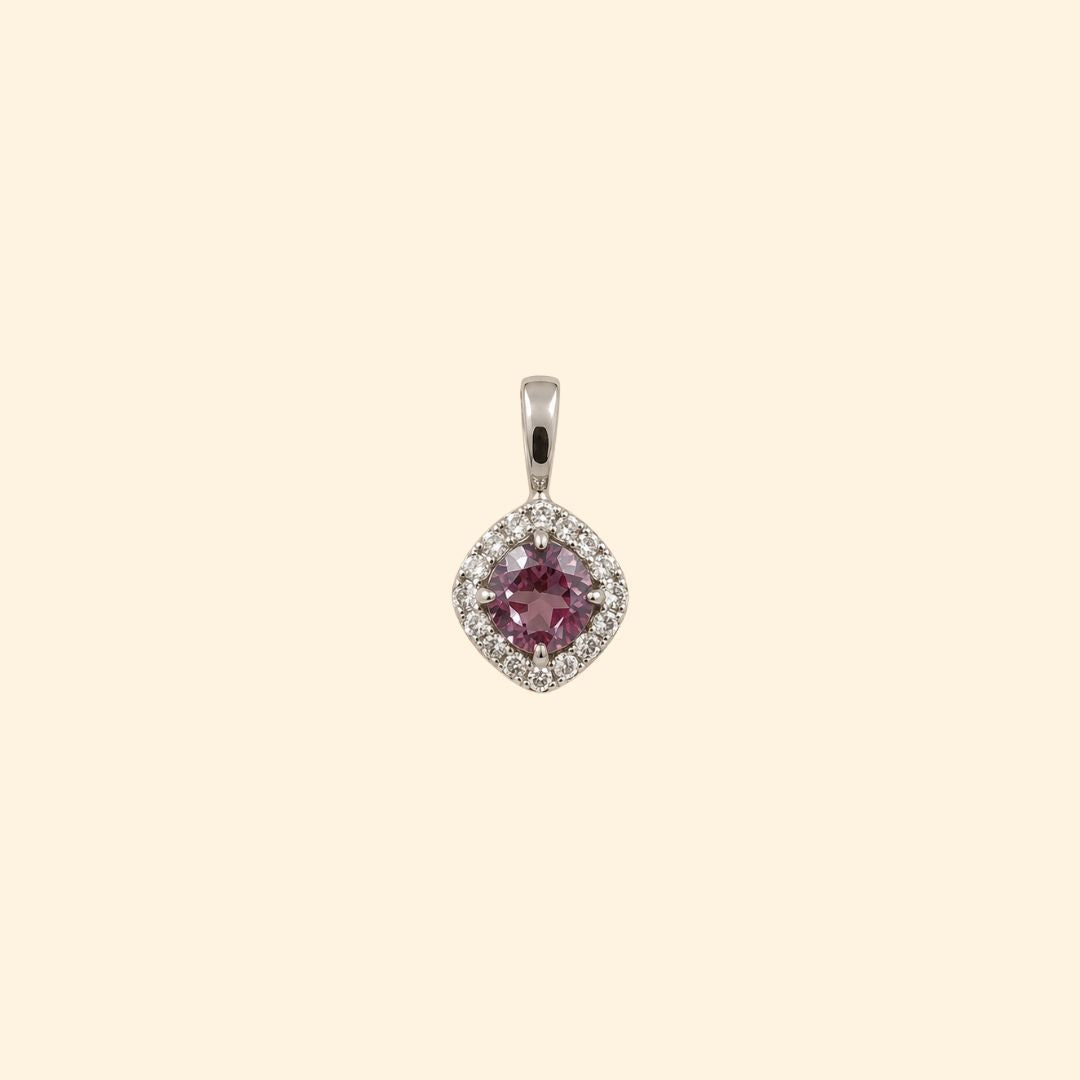 Corallina Round Alexandrite Pendant