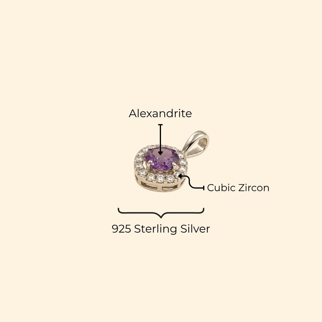 Corallina Round Alexandrite Pendant