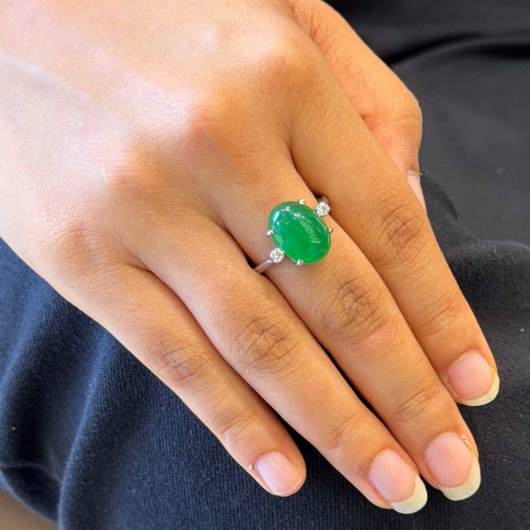 Shooting Star Ring in Jade