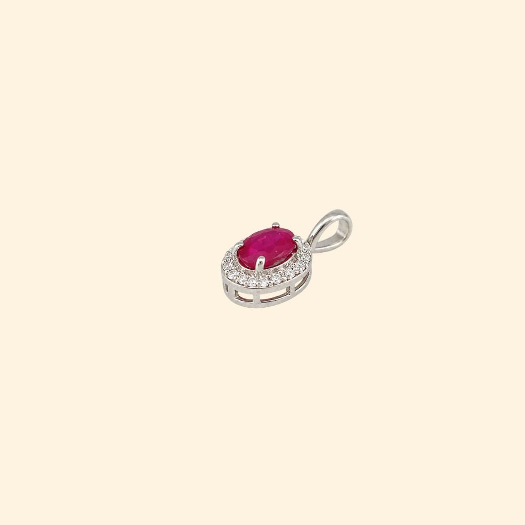 Corallina Oval Ruby Pendant