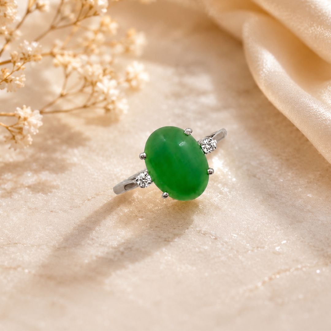Shooting Star Ring in Jade