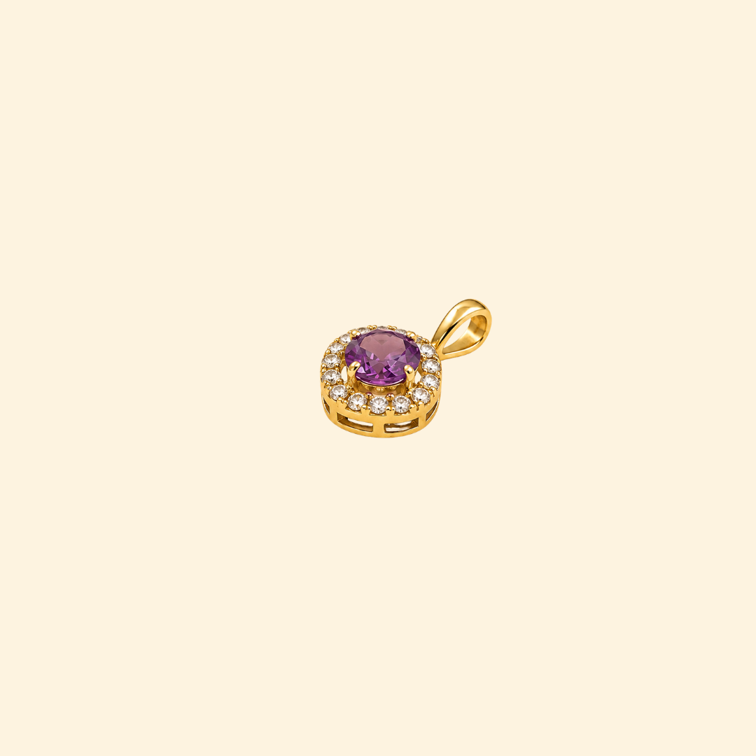 Corallina Round Alexandrite Pendant