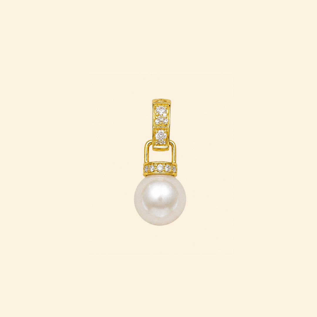 South Sea Pearl Diamond Drop Pendant