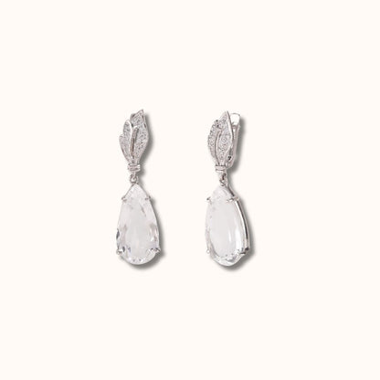 Pear Shape Crystal Dangle Earrings