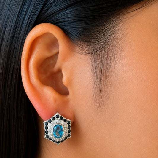 Calandis Earrings in Swiss BT/Spinel
