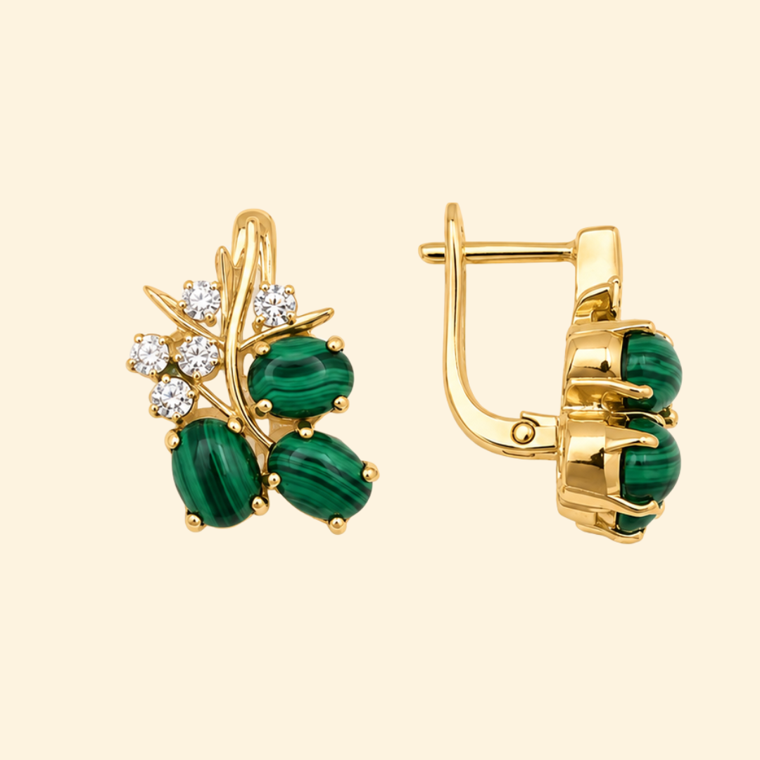 Malacite Grape Earrings