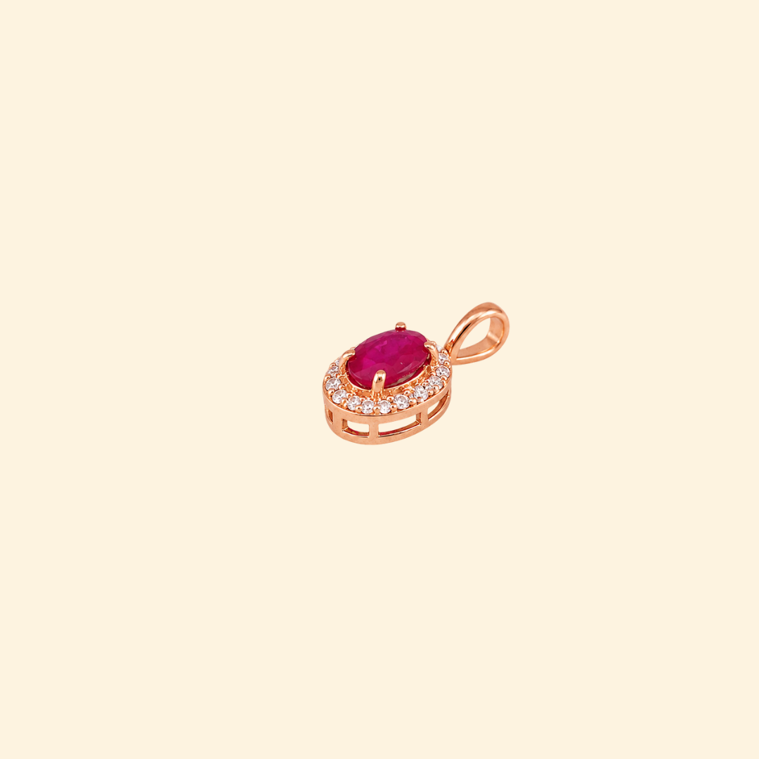 Corallina Oval Ruby Pendant