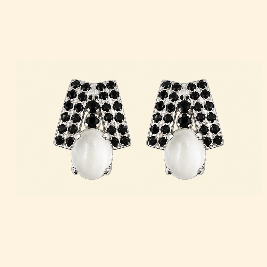 Elegance Cascade in Moonstone Earrings