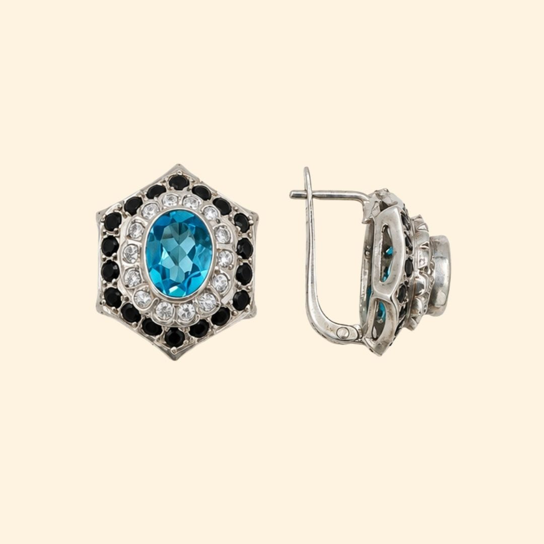 Calandis Earrings in Swiss BT/Spinel