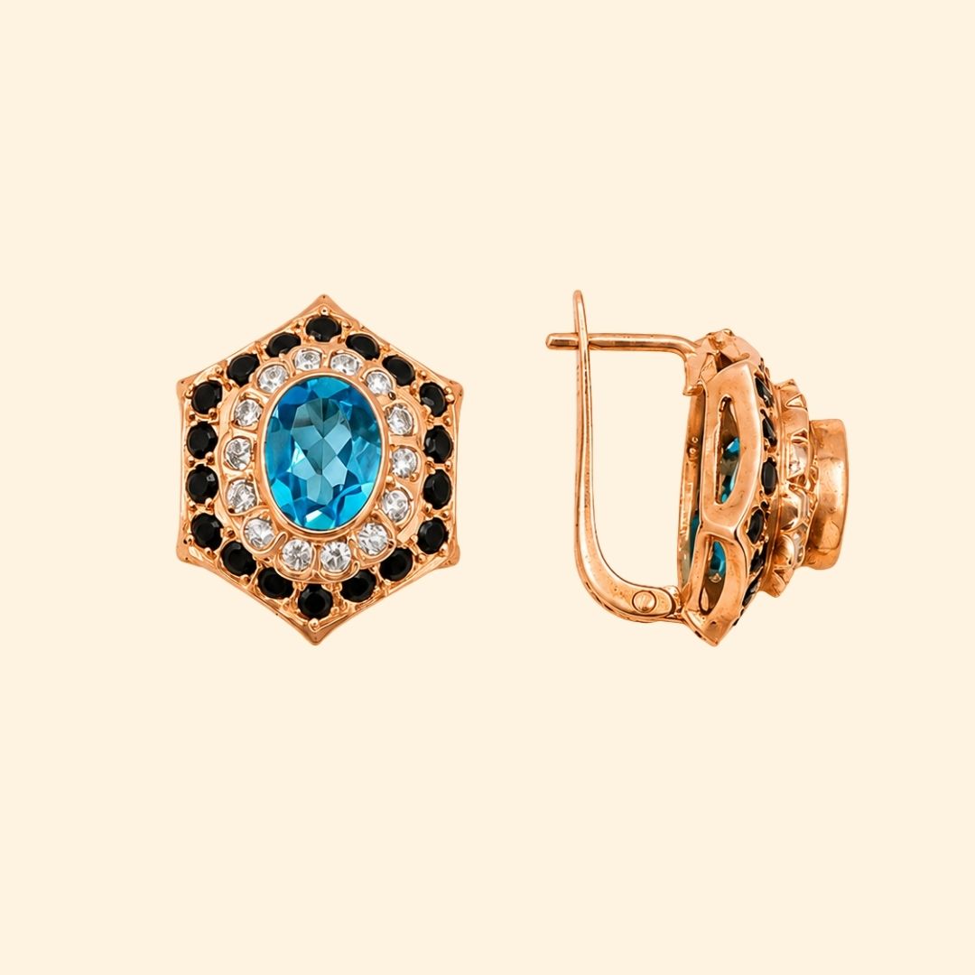 Calandis Earrings in Swiss BT/Spinel