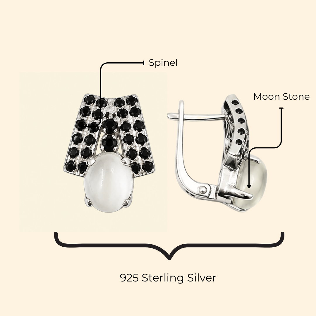 Elegance Cascade in Moonstone Earrings