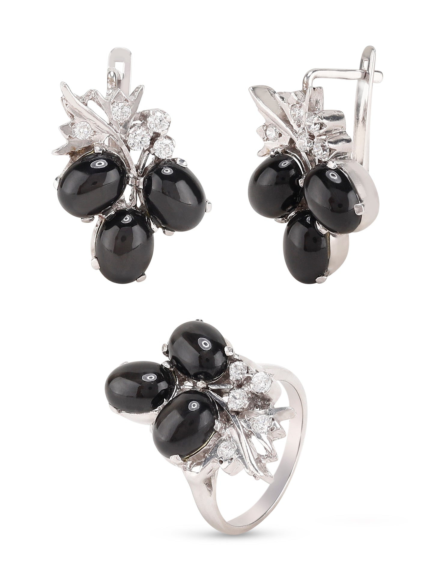 The Grape Ring and Earrings Set (Medium)