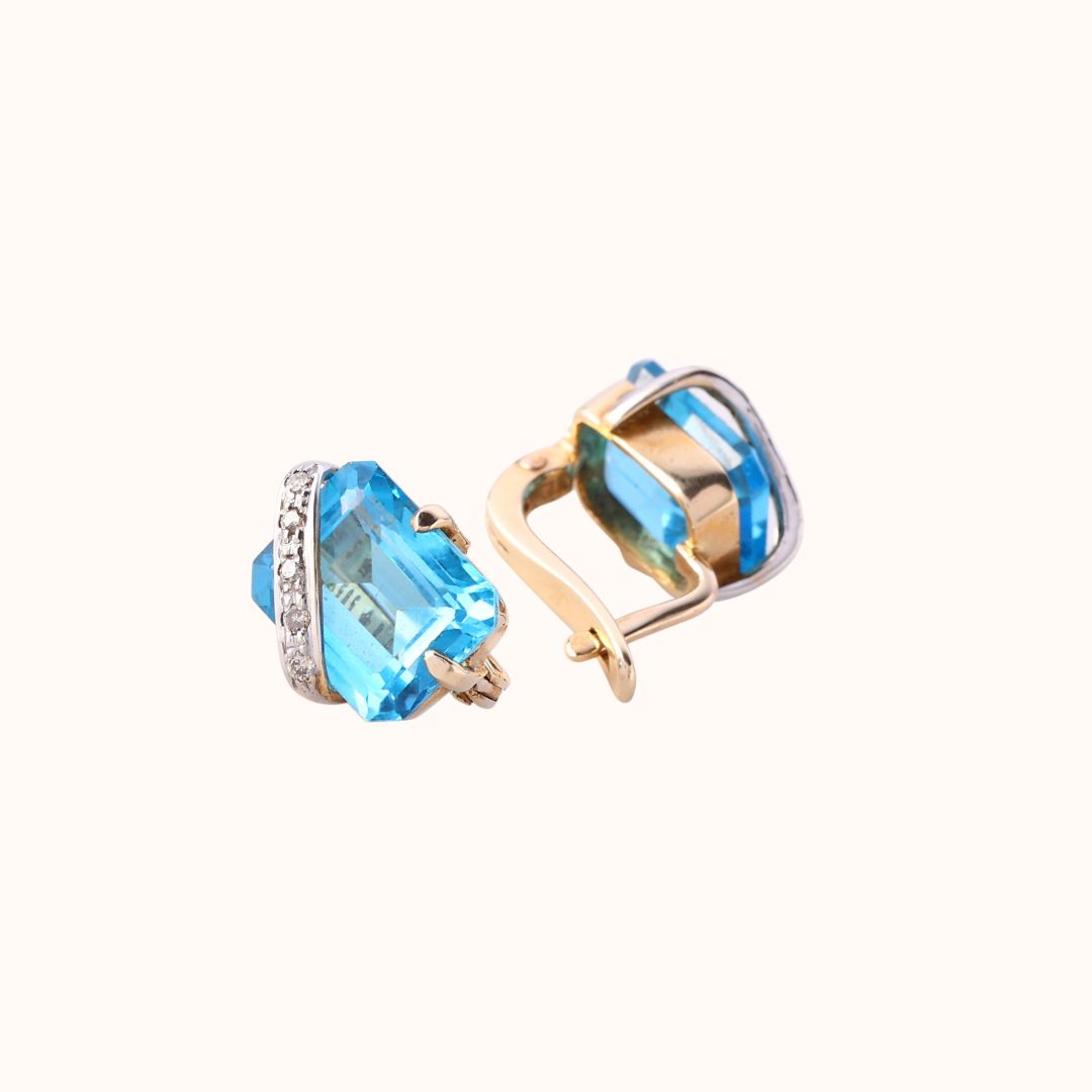 Radiant Blue Topaz Earrings